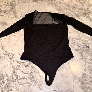 Black Abercrombie bodysuit with mesh